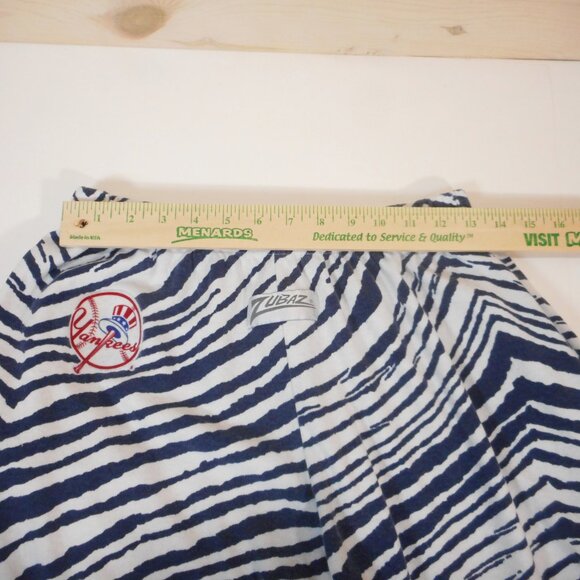 Vintage Yankees Zubaz Pants Size Medium MLB Baseball Made in USA Blue Zebra - Picture 4 of 12